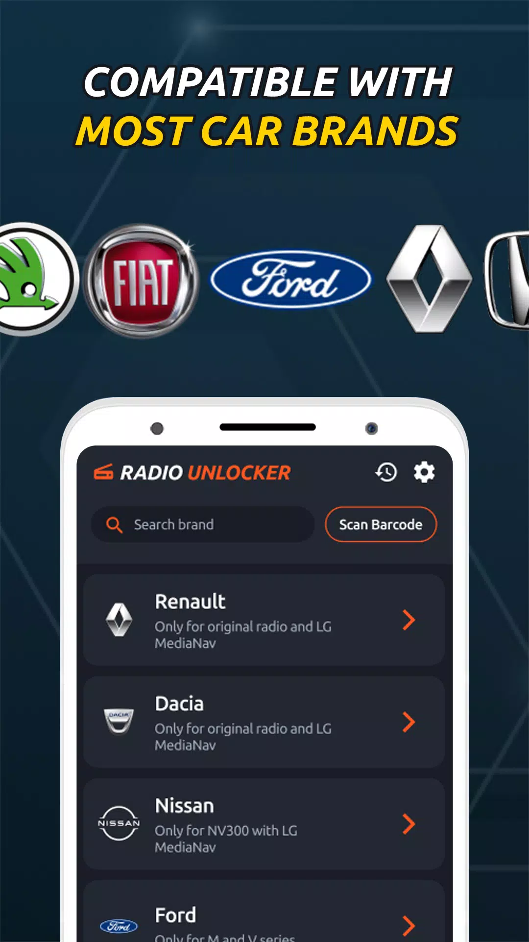 Radio Code Generator Unlocker ภาพหน้าจอ 2