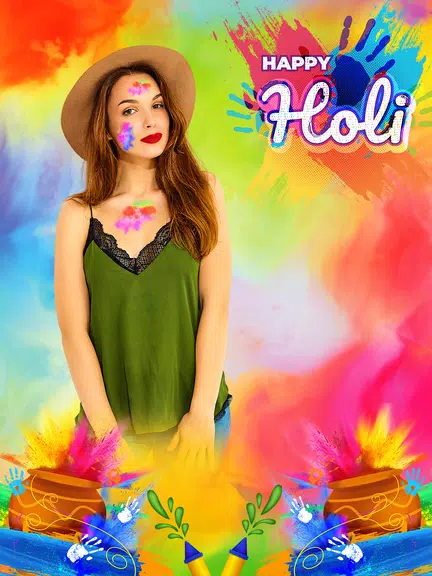 Happy Holi Video Maker Screenshot 1