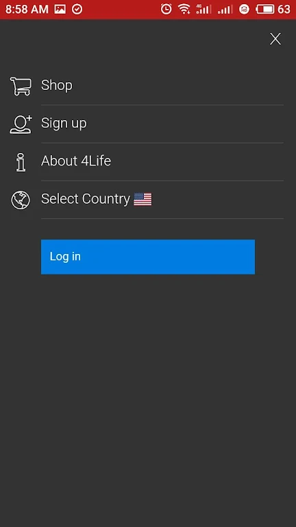 4Life Login スクリーンショット 2