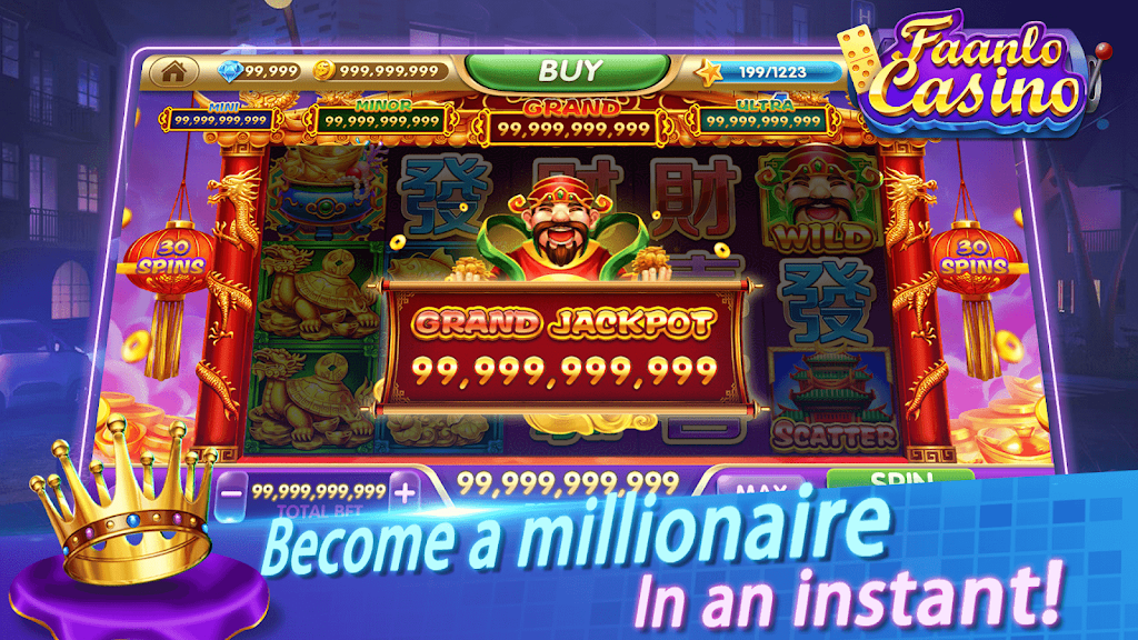 Faanlo Casino - 3D Domino Gaple Slots Online Captura de pantalla 1