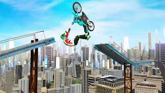 Bike Stunts 3D - Rooftop Chall Captura de tela 3