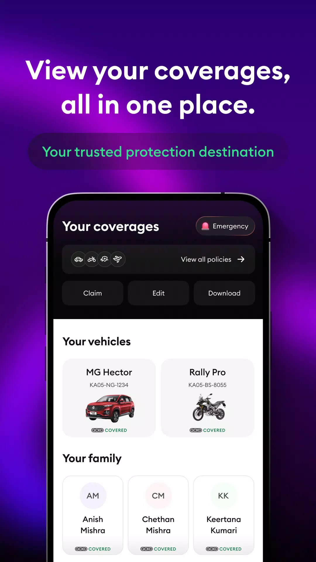 ACKO Insurance स्क्रीनशॉट 1