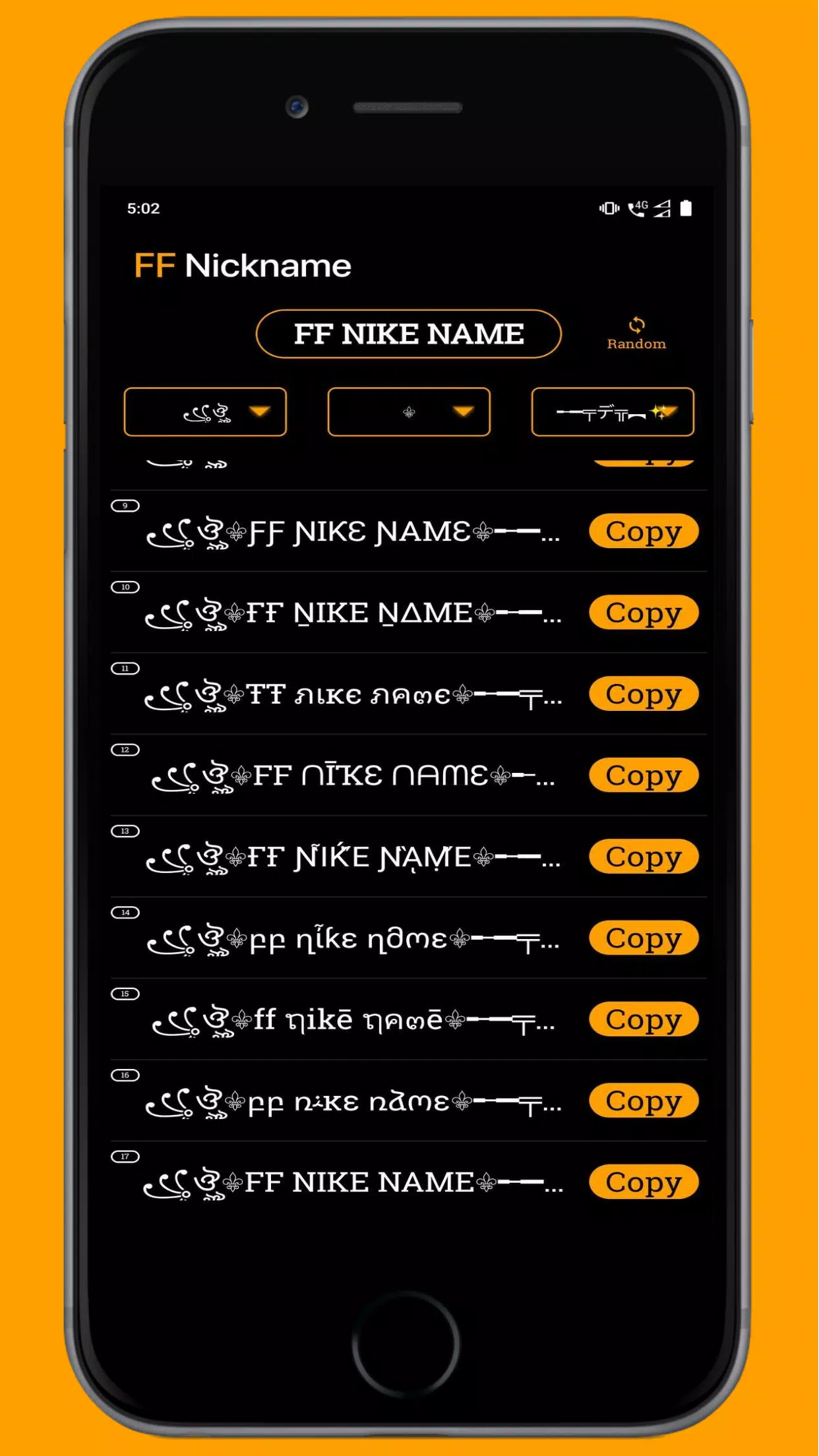 FF Name Creator - Nickname Generator For Games Ekran Görüntüsü 2