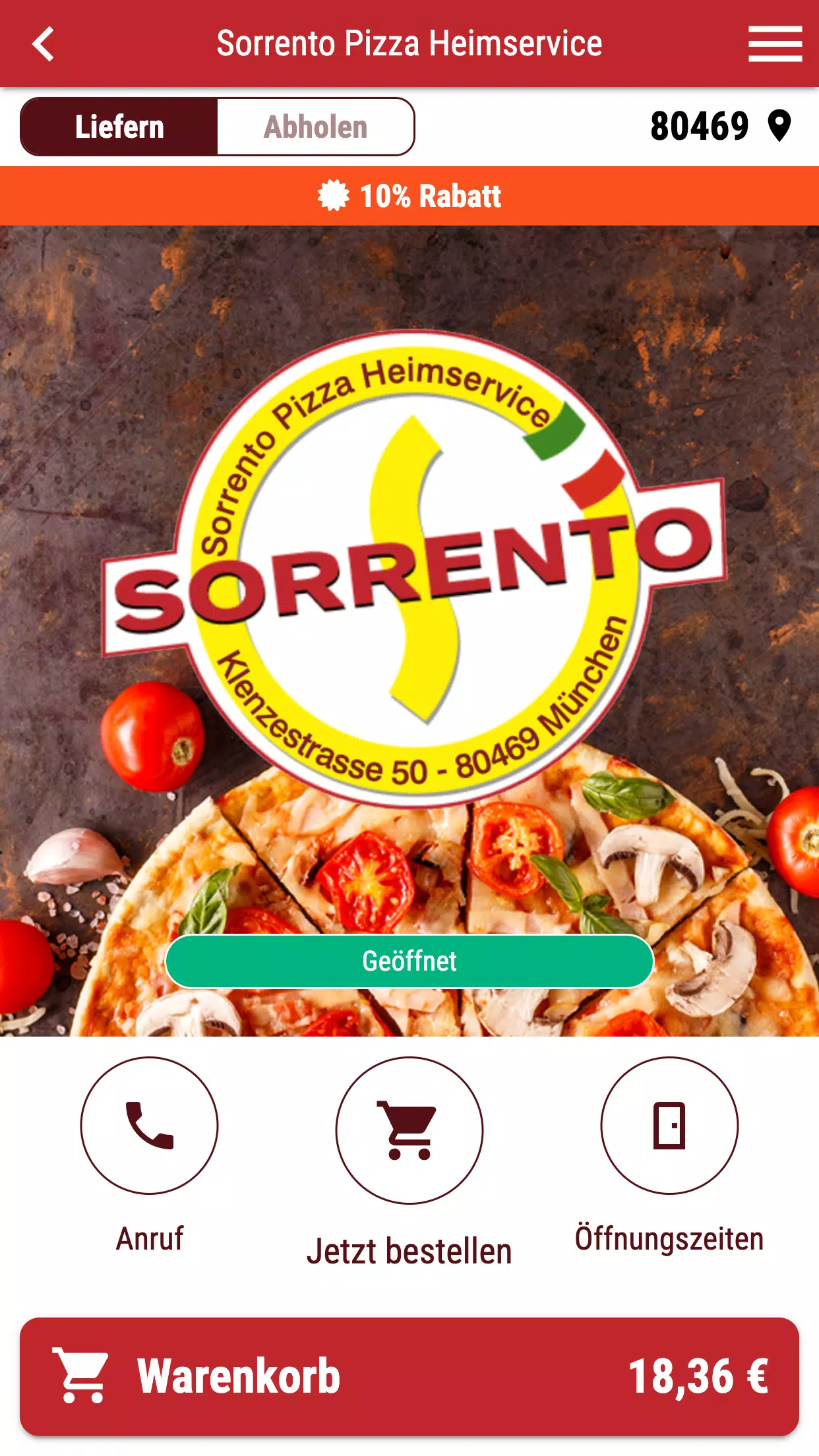 Sorrento Pizza Heimservice Screenshot 0