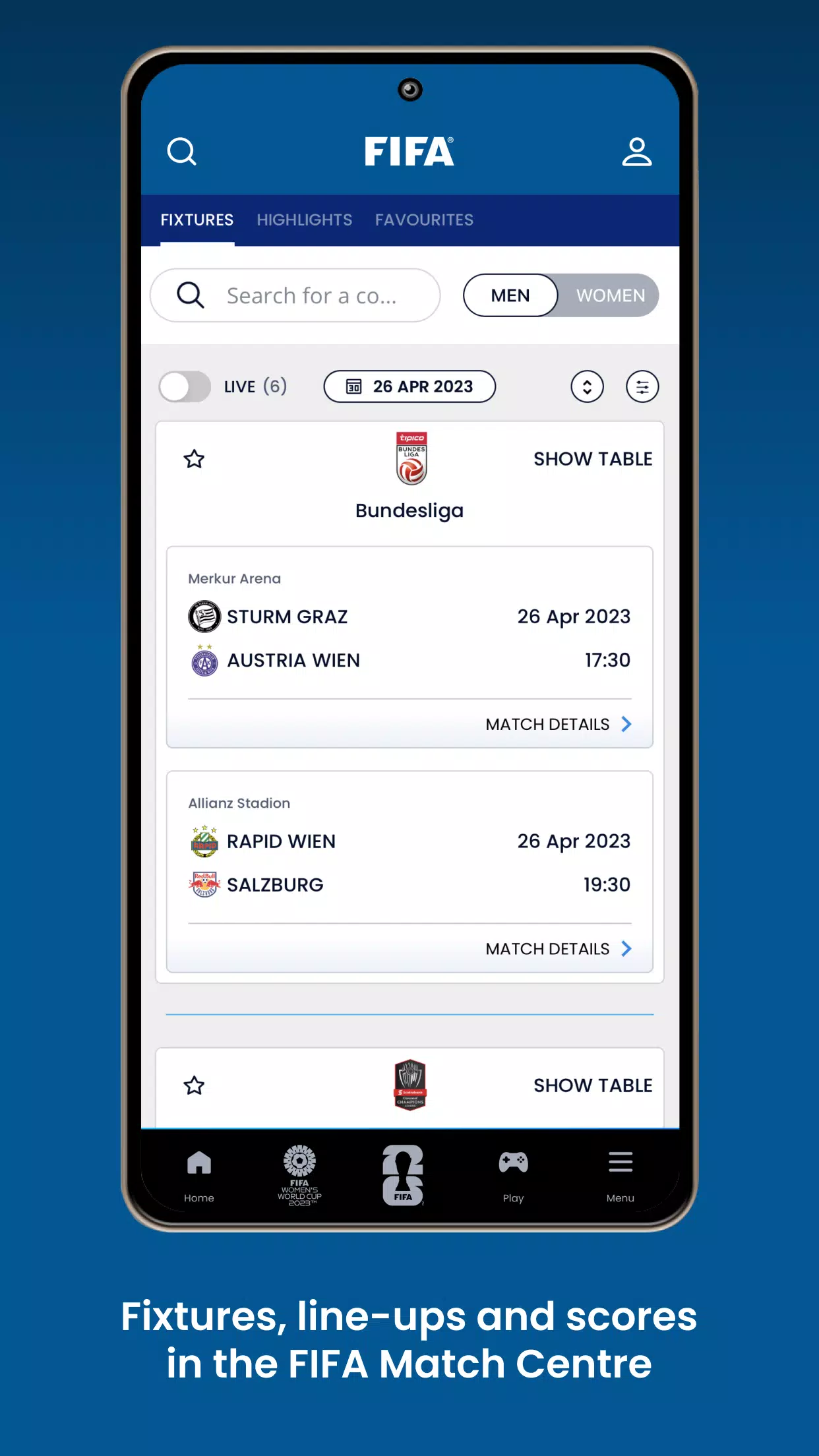 FIFA Official App 螢幕截圖 2