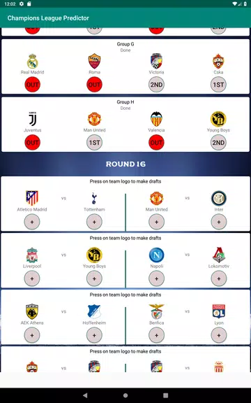 Schermata Champions Football Predictor 3