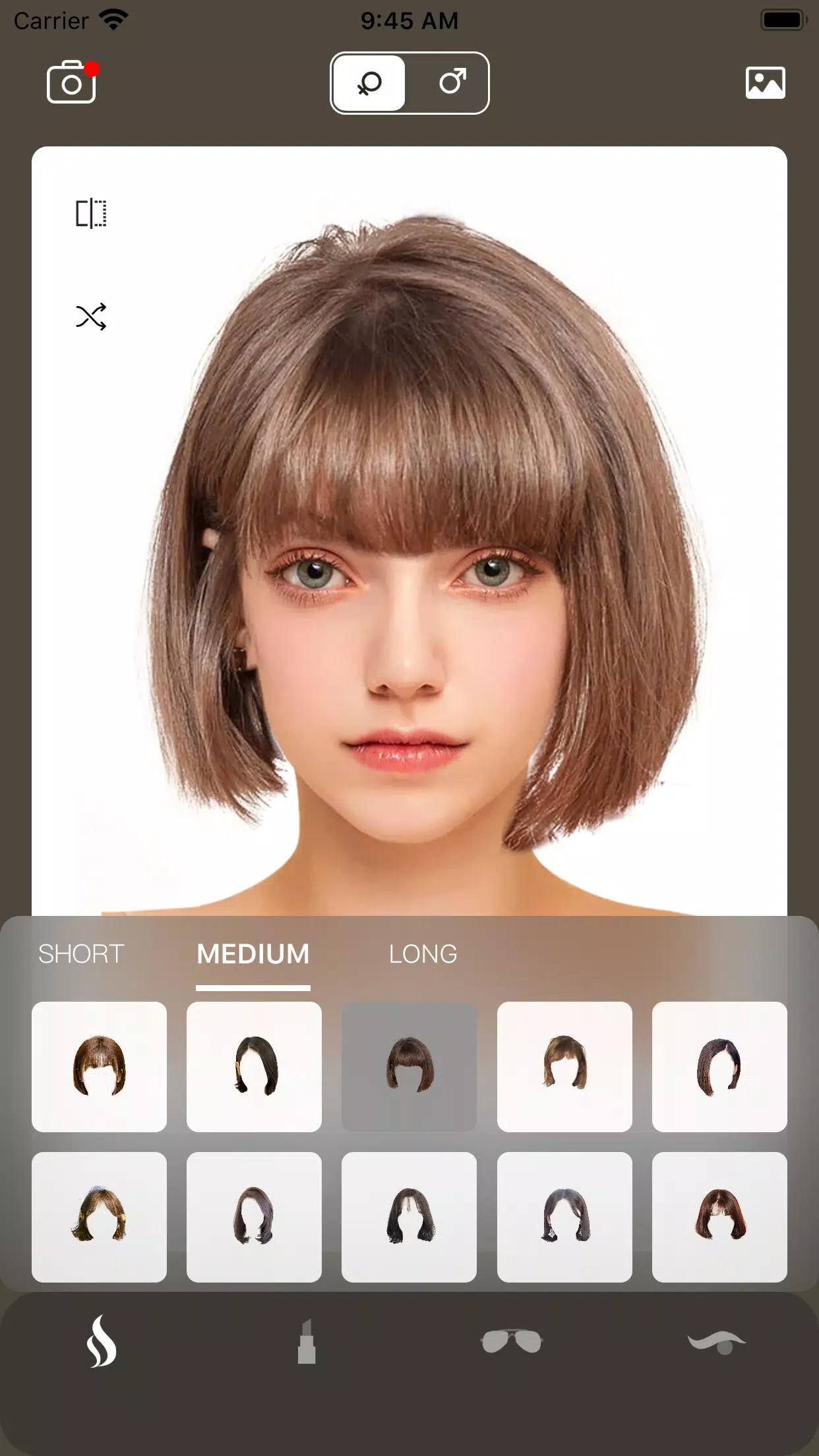 AI Hairstyle Try On・Bangs・Wigs 螢幕截圖 0