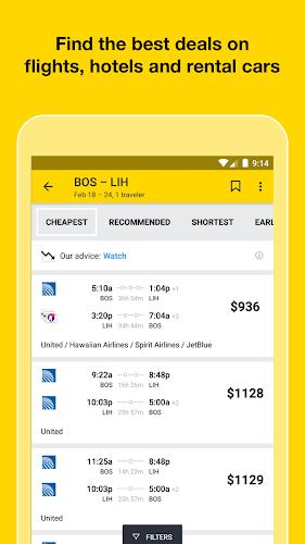 Cheapflights: Flights & Hotels Скриншот 0