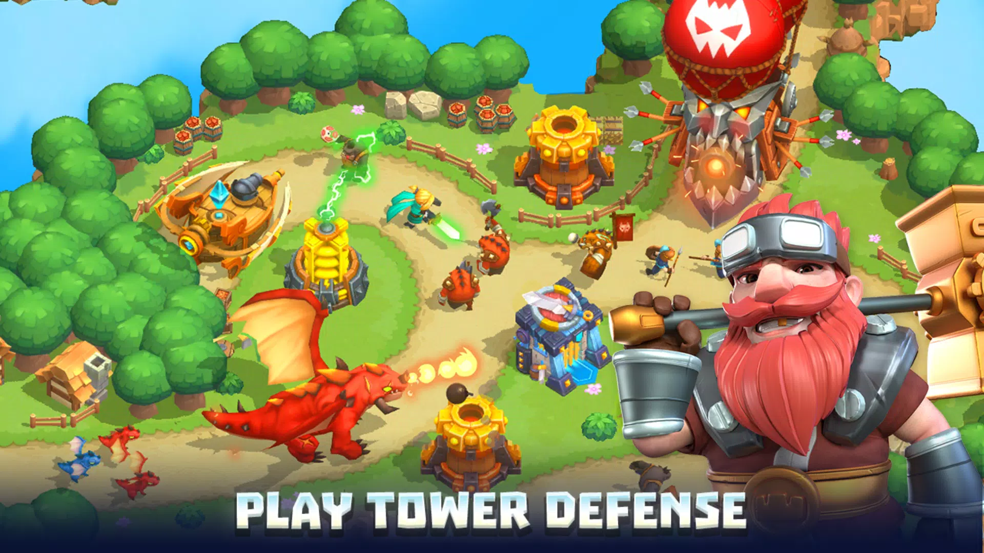 Wild Sky: Tower Defense TD 螢幕截圖 1