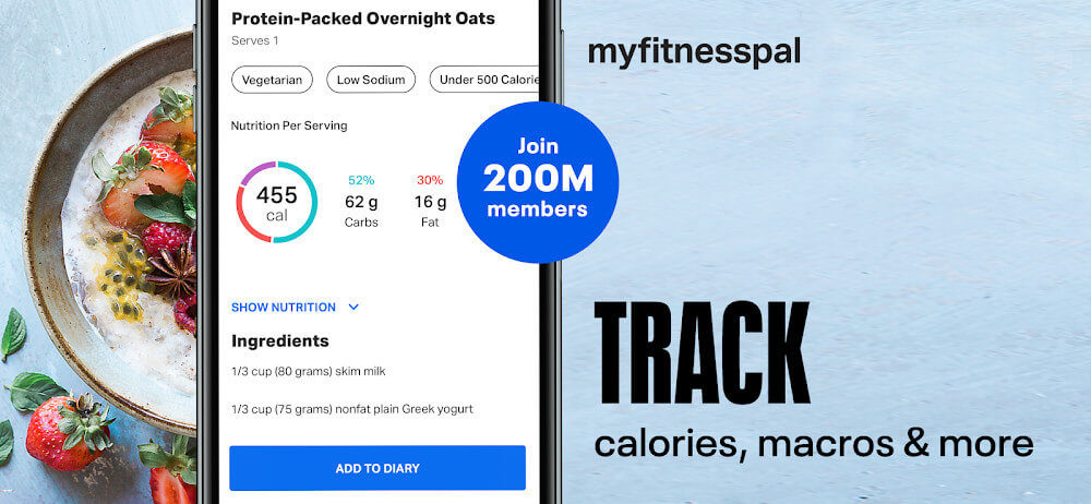 MyFitnessPal: Счетчик калорий Скриншот 0