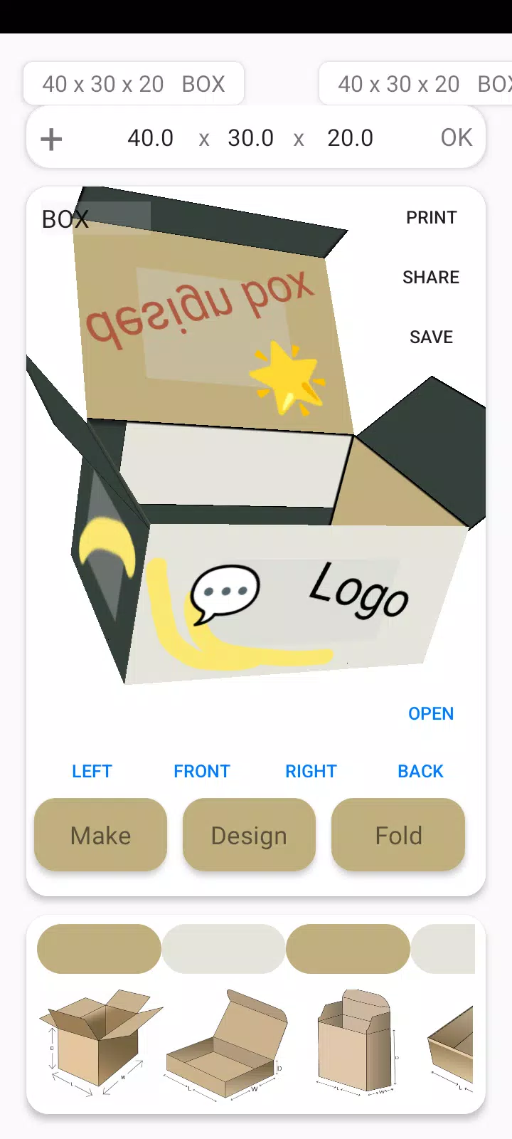 Box Maker Template Creator Pro Schermafbeelding 0