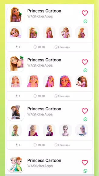 Princess Animated Stickers ဖန်သားပြင်ဓာတ်ပုံ 0