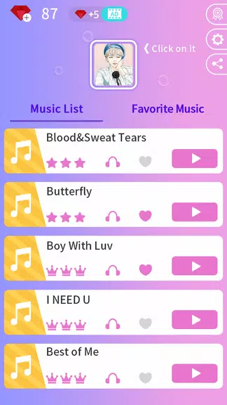 Kpop Music Game - Dream Tiles Ảnh chụp màn hình 0