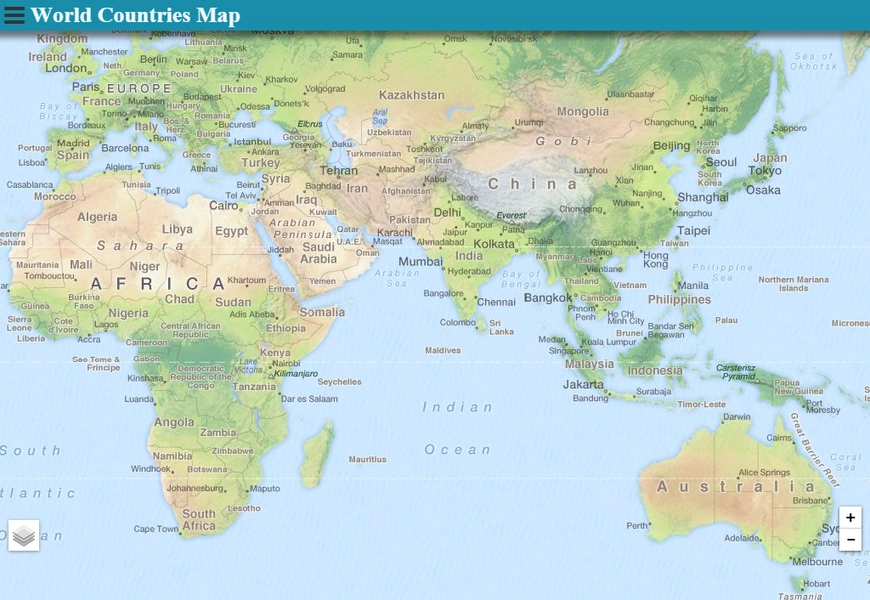 World Countries Map Screenshot 3