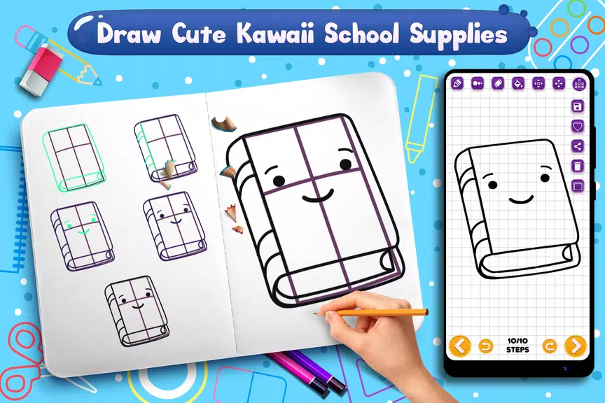 Learn to Draw School Supplies 스크린샷 0