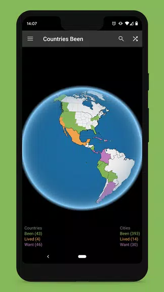 Countries Been: Visited Places Ảnh chụp màn hình 0