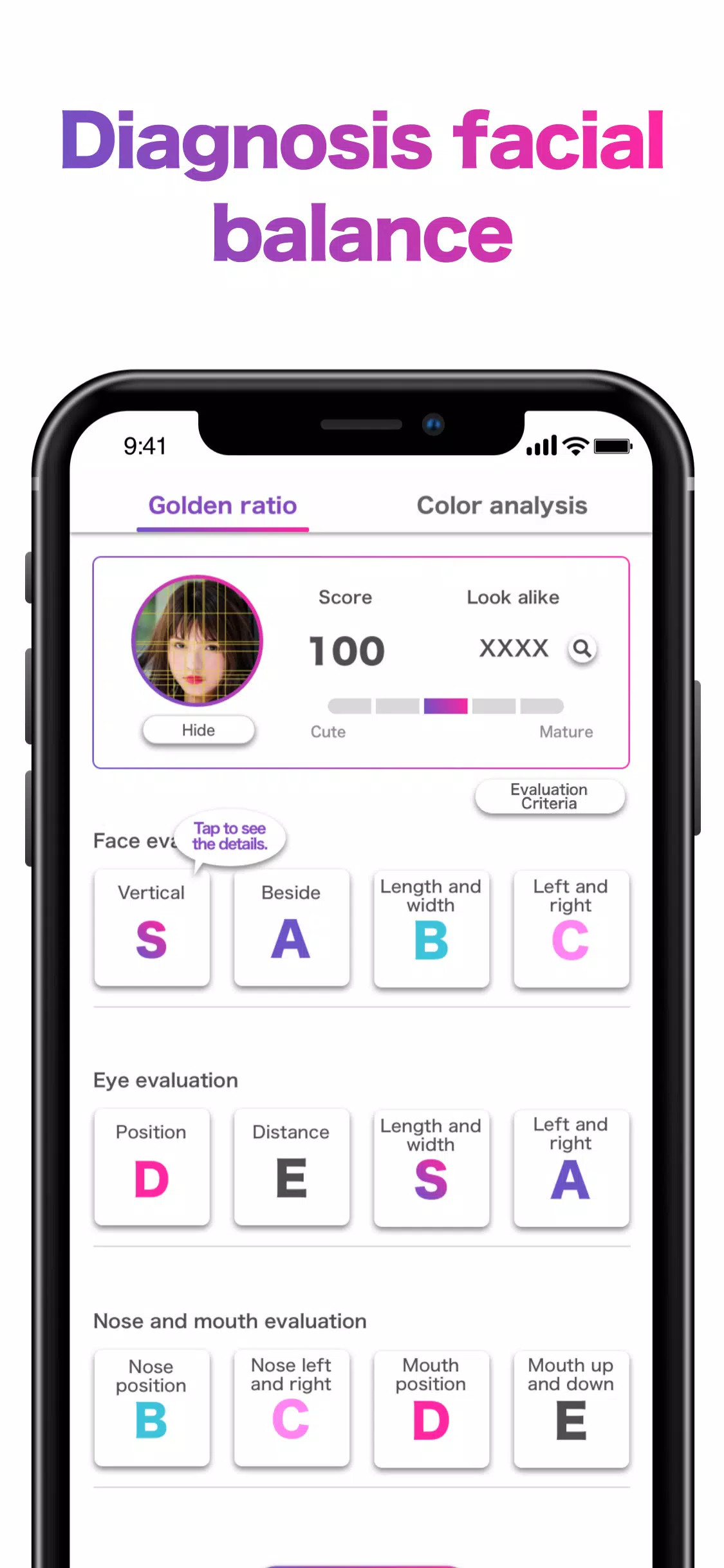 Face Shape & Color Analysis Screenshot 0