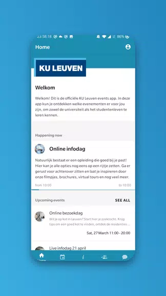 Schermata KU Leuven events 0