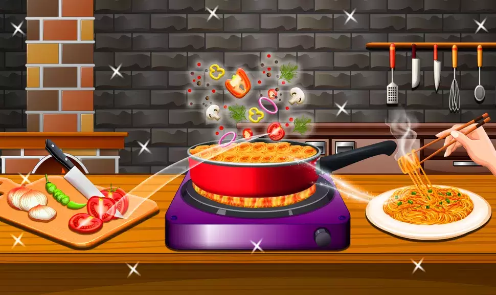 Crispy Noodles Cooking Game Schermafbeelding 1