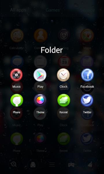 Drop Rain 3D GOLauncher EX Theme Screenshot 1