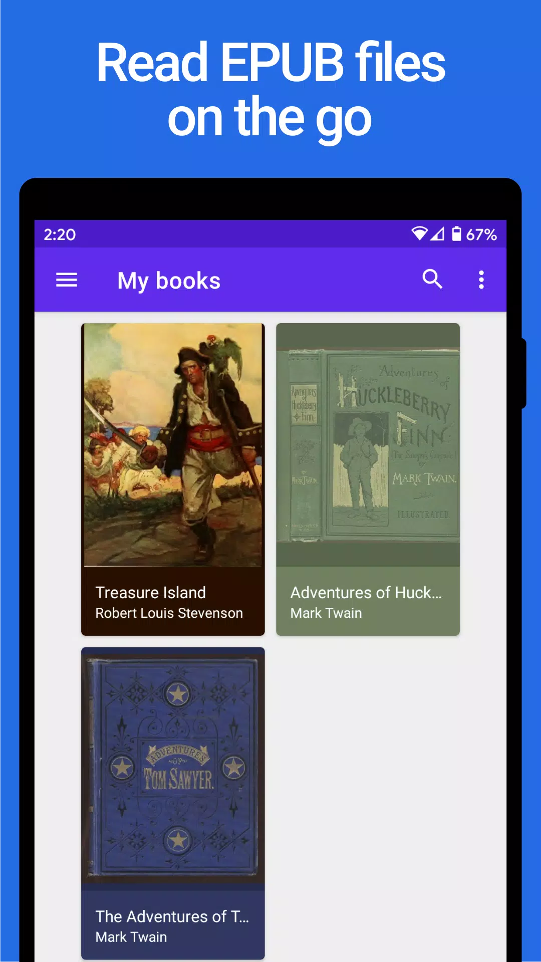 Lithium: EPUB Reader Скриншот 0