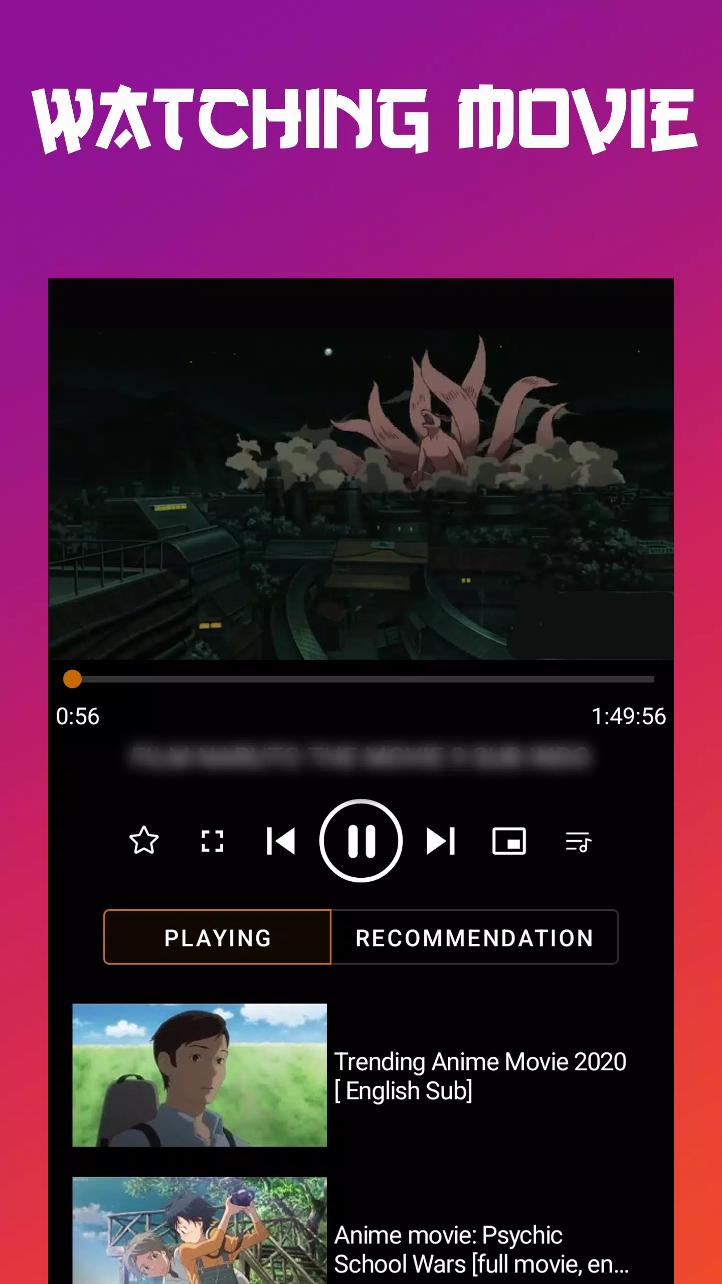Anime tv - Anime Watching App 螢幕截圖 1