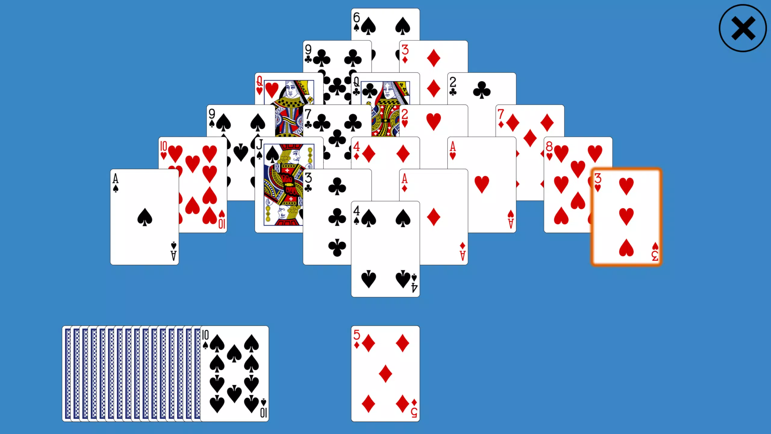 Classic Pyramid Solitaire Tangkapan skrin 1