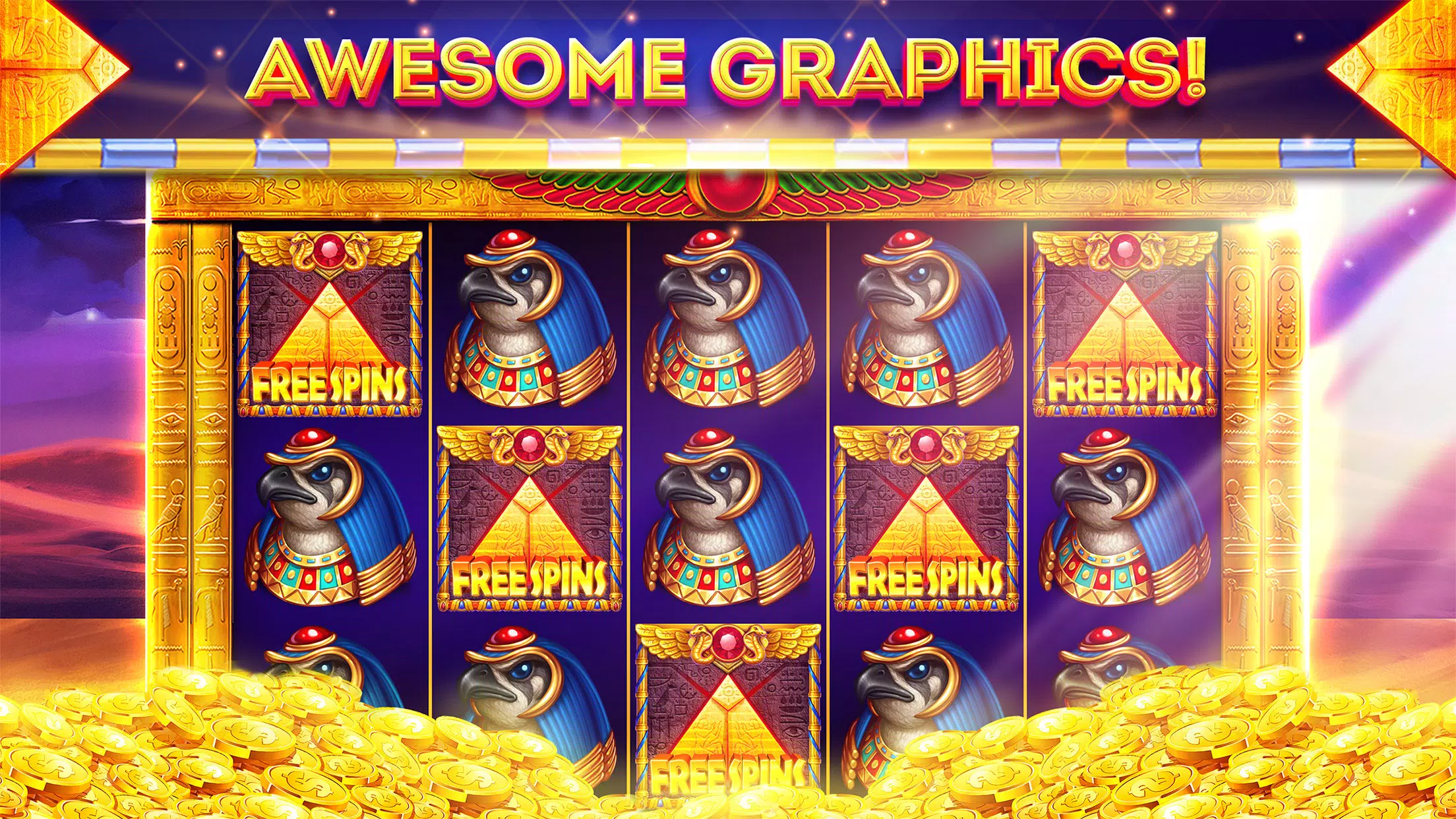 Pharaohs of Egypt Slots Casino स्क्रीनशॉट 1