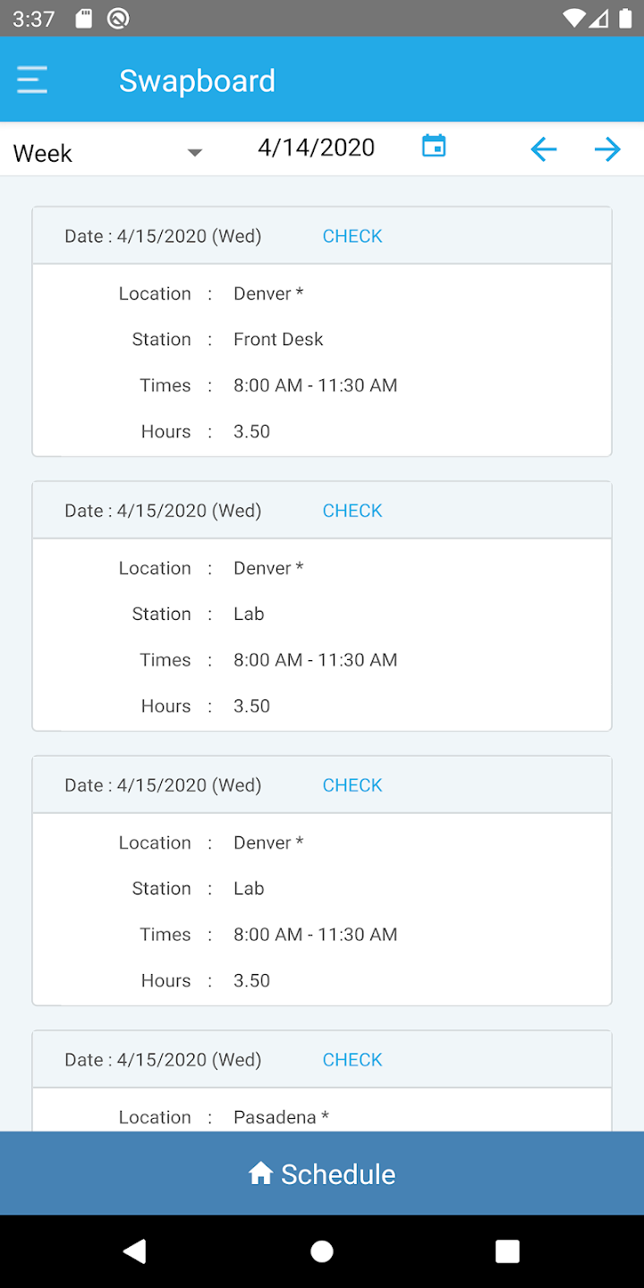 ScheduleSource Teamwork Captura de tela 1