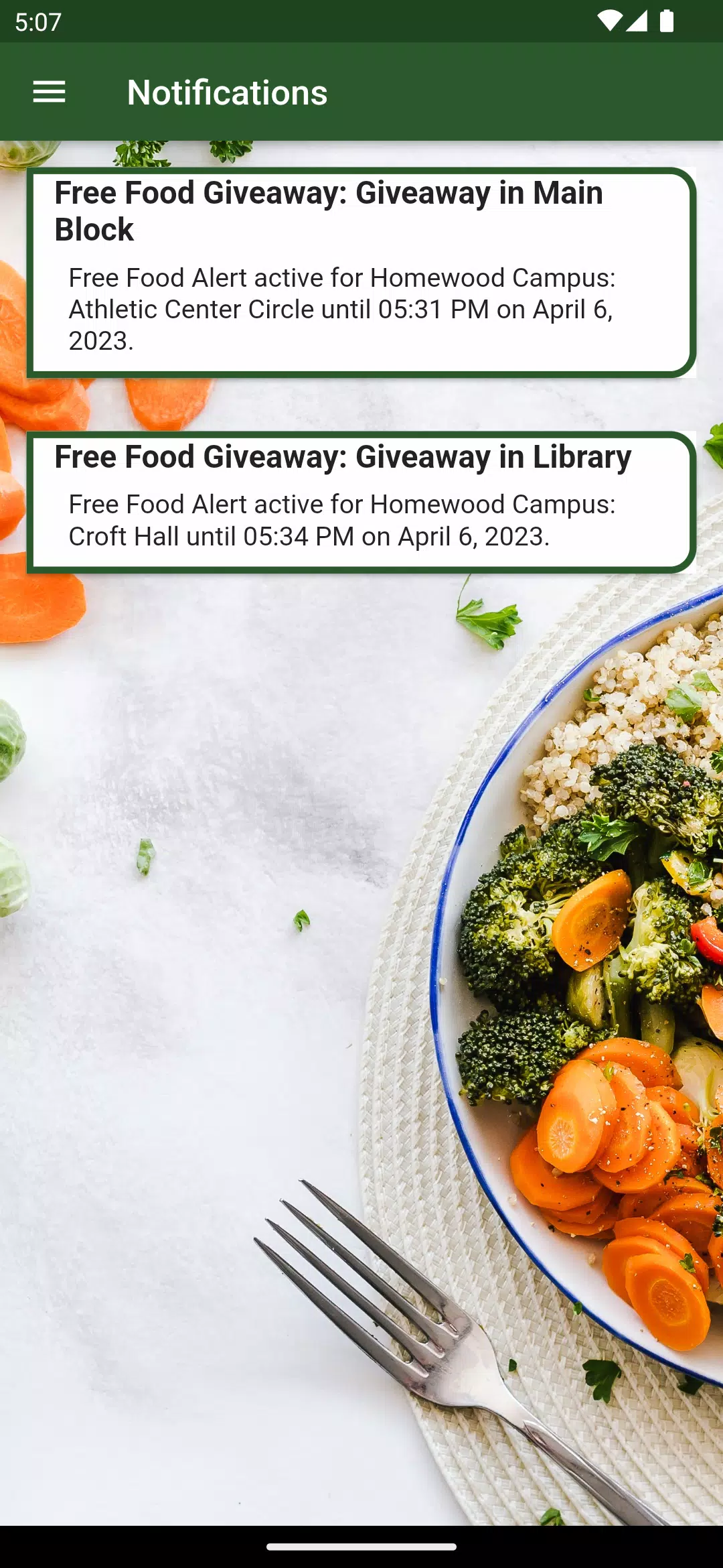 Free Food Alert 螢幕截圖 3