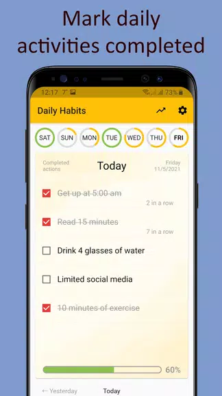 Daily activities tracker 螢幕截圖 0