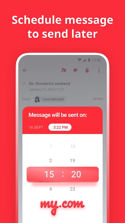 myMail 電子郵件應用: QQ 郵箱 & 谷歌郵箱 螢幕截圖 1