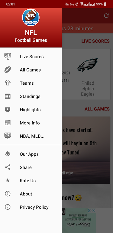 NFL 2024 Schedule Scores Screenshot 1