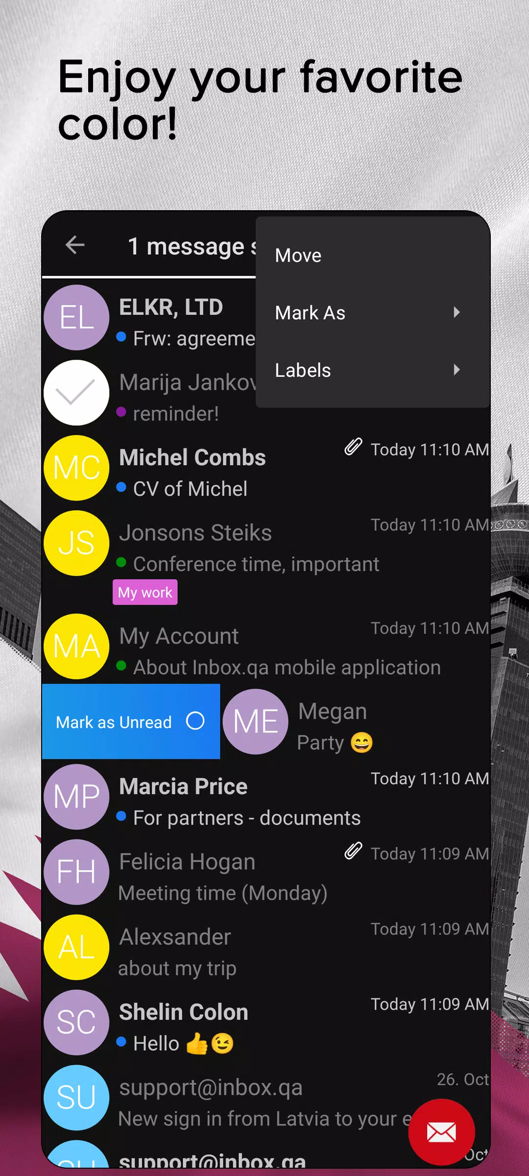 Inbox.qa email Скриншот 2