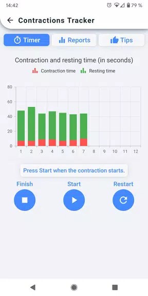 Contractions Tracker ဖန်သားပြင်ဓာတ်ပုံ 0