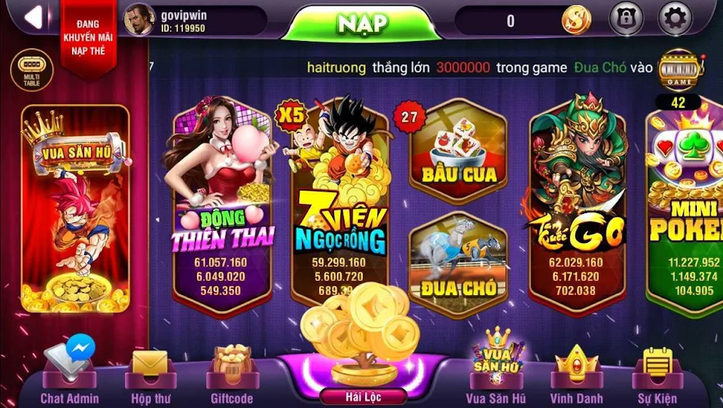 VinVip - No Hu, Xeng, Slots phat loc Tangkapan skrin 1