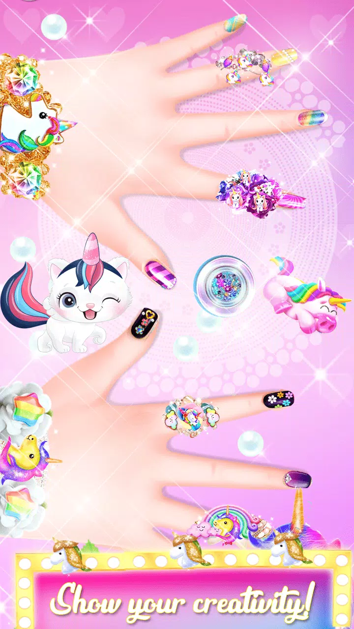 Unicorn Acrylic Nails Makeover Screenshot 3