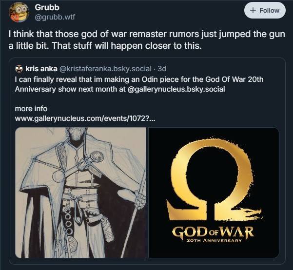Remeister der ursprünglichen God of War -Spiele könnten sehr bald bekannt gegeben werden