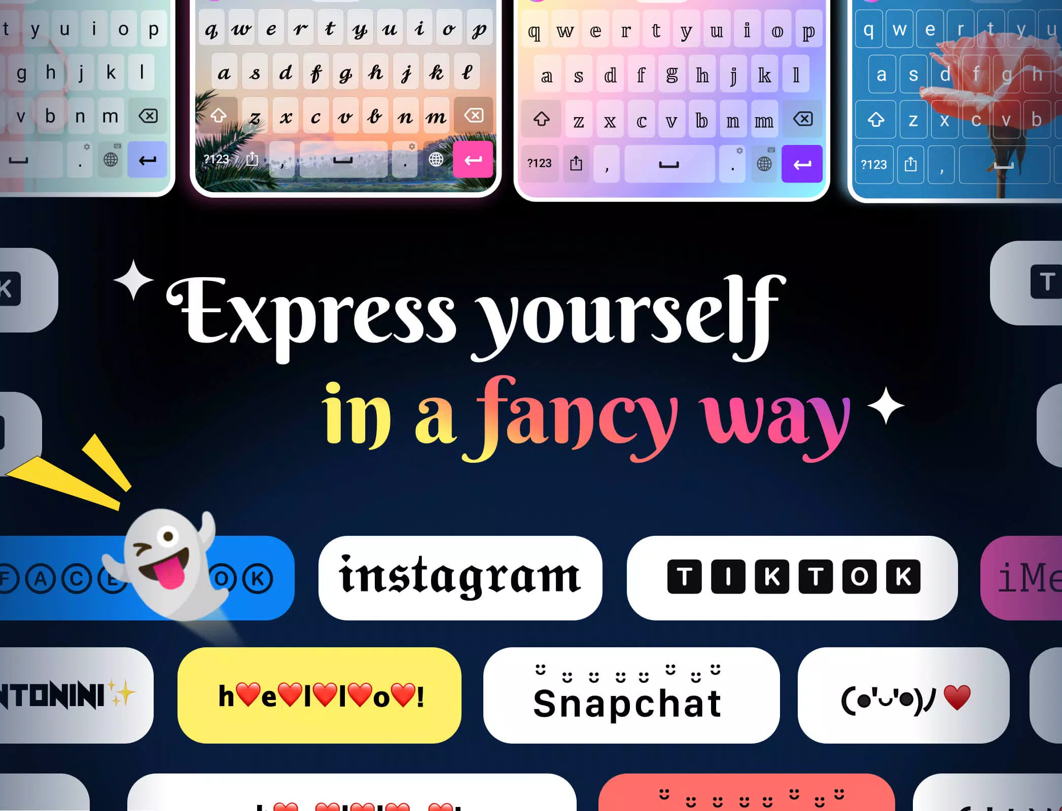 Fonts Keyboard Themes & Emoji Ảnh chụp màn hình 0
