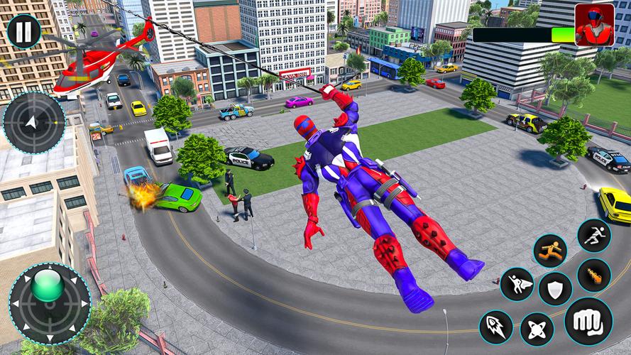 Spider Flying Rope Hero Games スクリーンショット 2