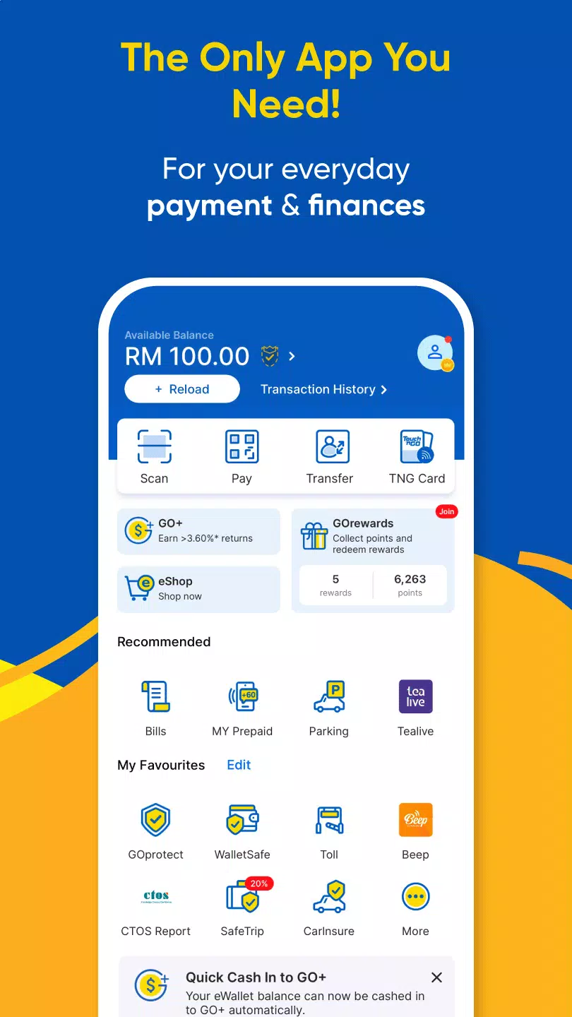 Touch 'n Go eWallet Ảnh chụp màn hình 0