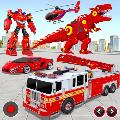Fire Truck Robot Car Game应用截图第0张
