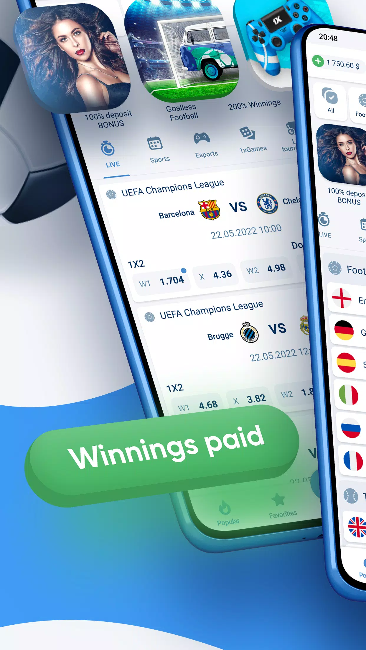 1xBet ﹣Sports Betting Скриншот 1