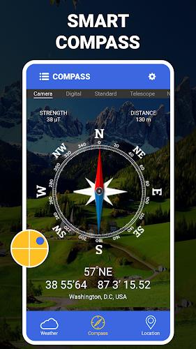 Digital Compass - GPS Compass スクリーンショット 1