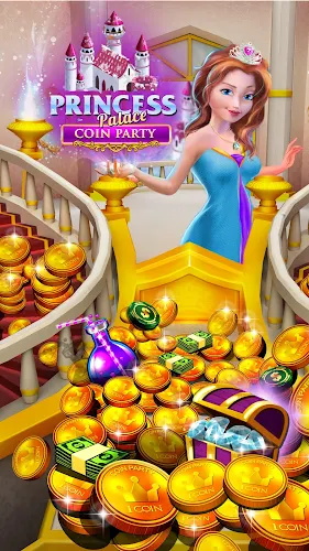 Princess Gold Coin Dozer Party 스크린샷 1