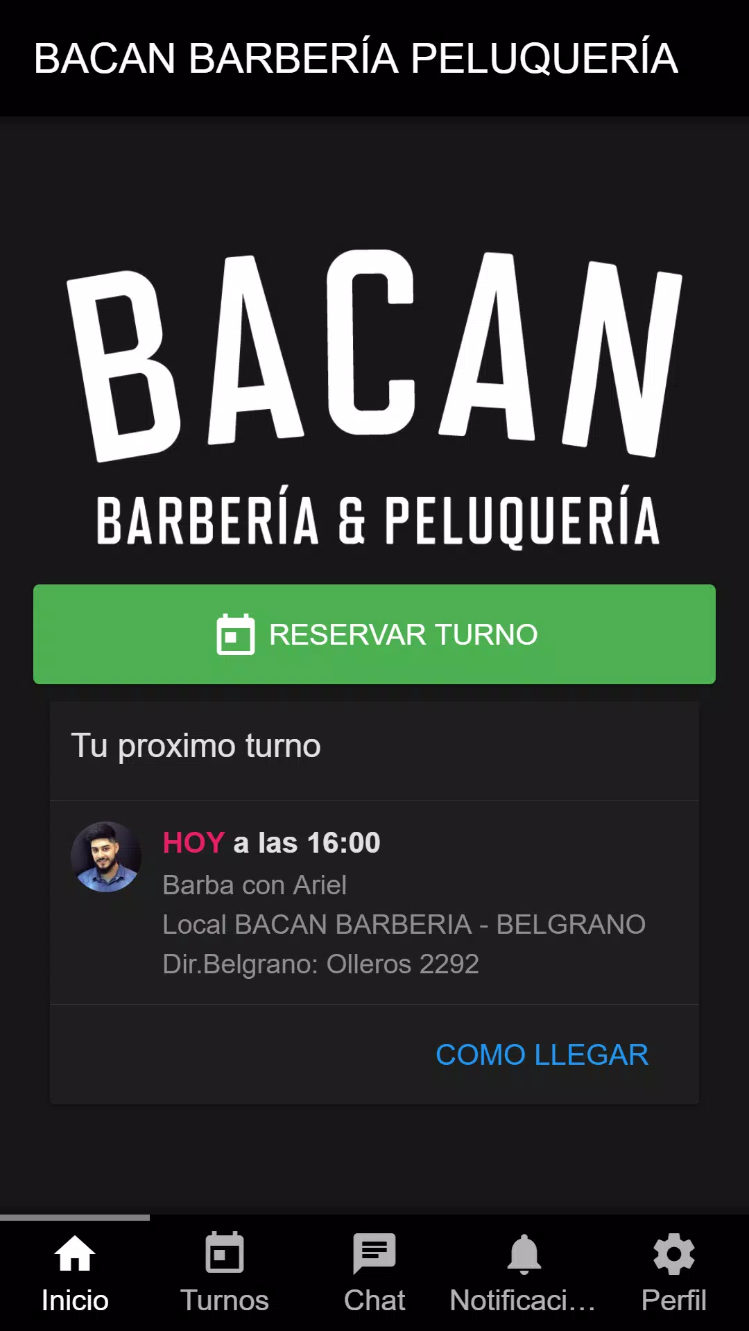 Bacan barbería y peluquería Captura de pantalla 0