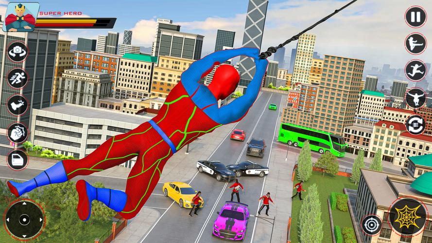 Spider Flying Rope Hero Games Ảnh chụp màn hình 0