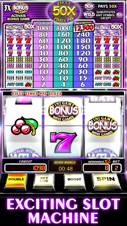 Free Slot Machine 50X Pay 螢幕截圖 0