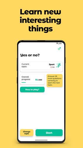Yes or No? Trivia with facts. Zrzut ekranu 1