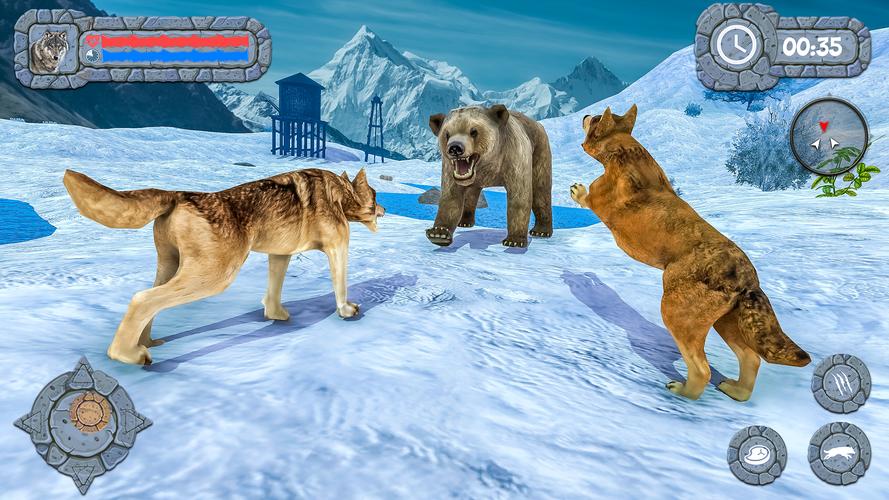Arctic Wolf Family Simulator 螢幕截圖 0